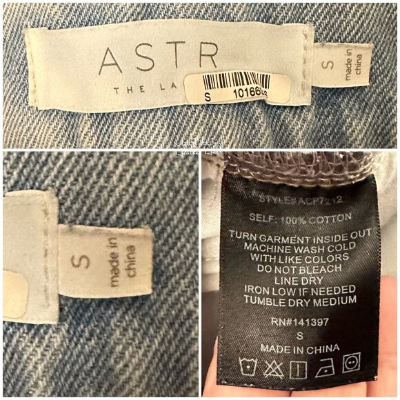ASTR The Label Light Wash Ultra 13.5" High-Rise Button Fly Denim Shorts Size 25 - Picture 3 of 3